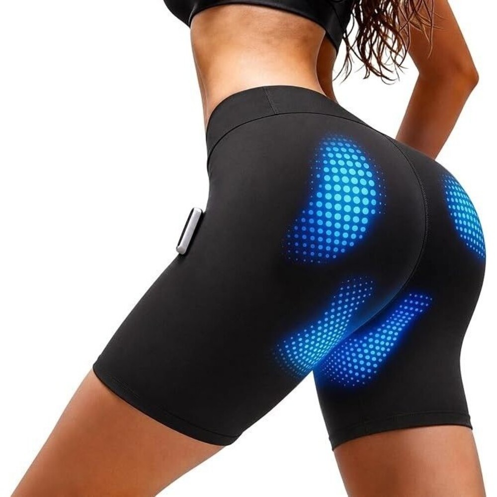 INIA CURVIFY EMS Toning Shorts 3 in 1 Compression Double Biker Black Size F
